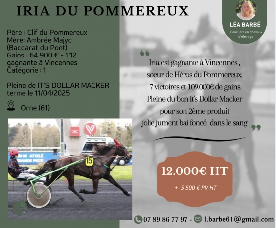 Iria-du-Pommereux--gagnante-a-Vincennes--1ere-cat--Pleine-de-It-s-Dollar-Macker-0